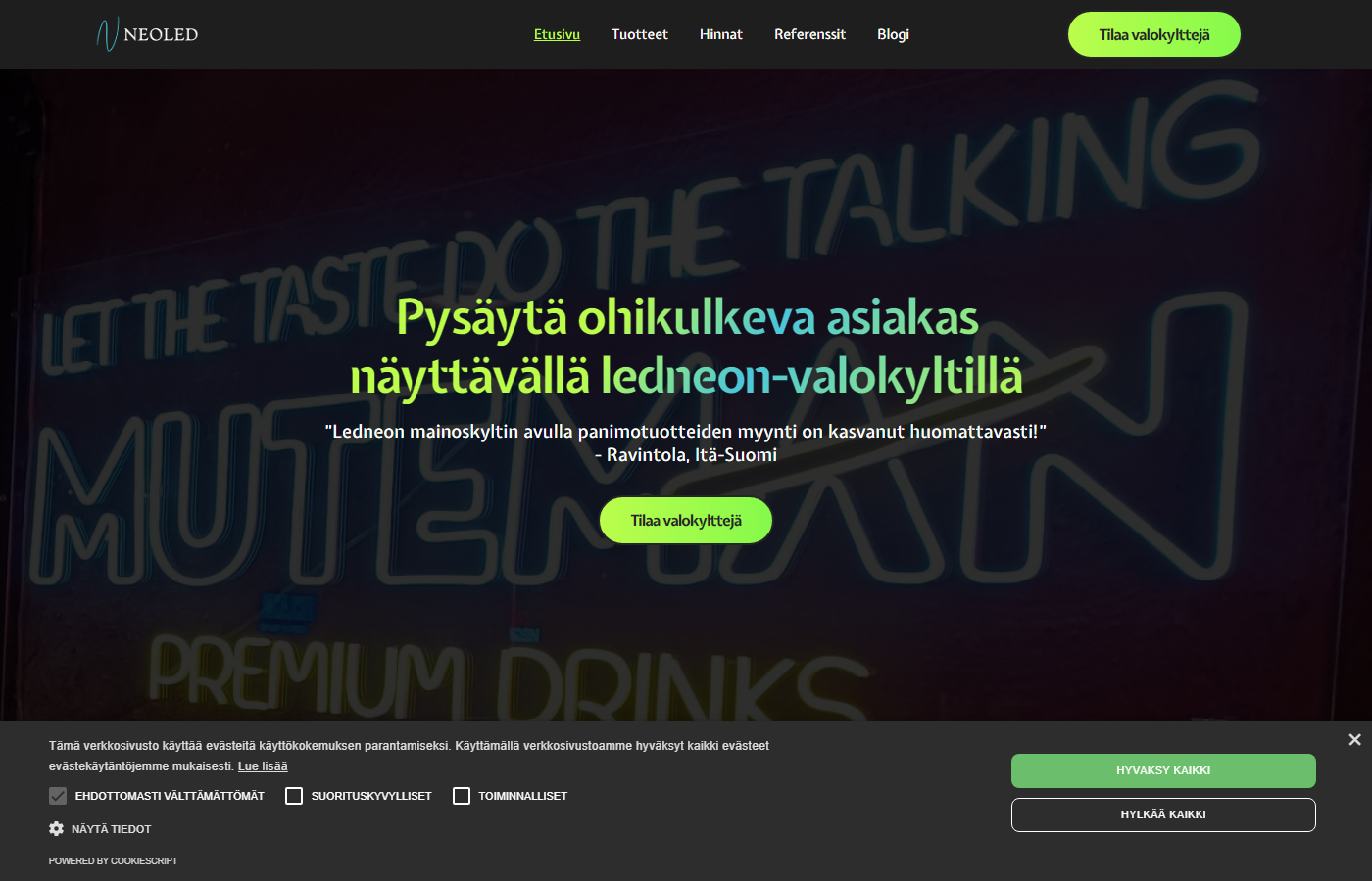Neoled website screenshot
